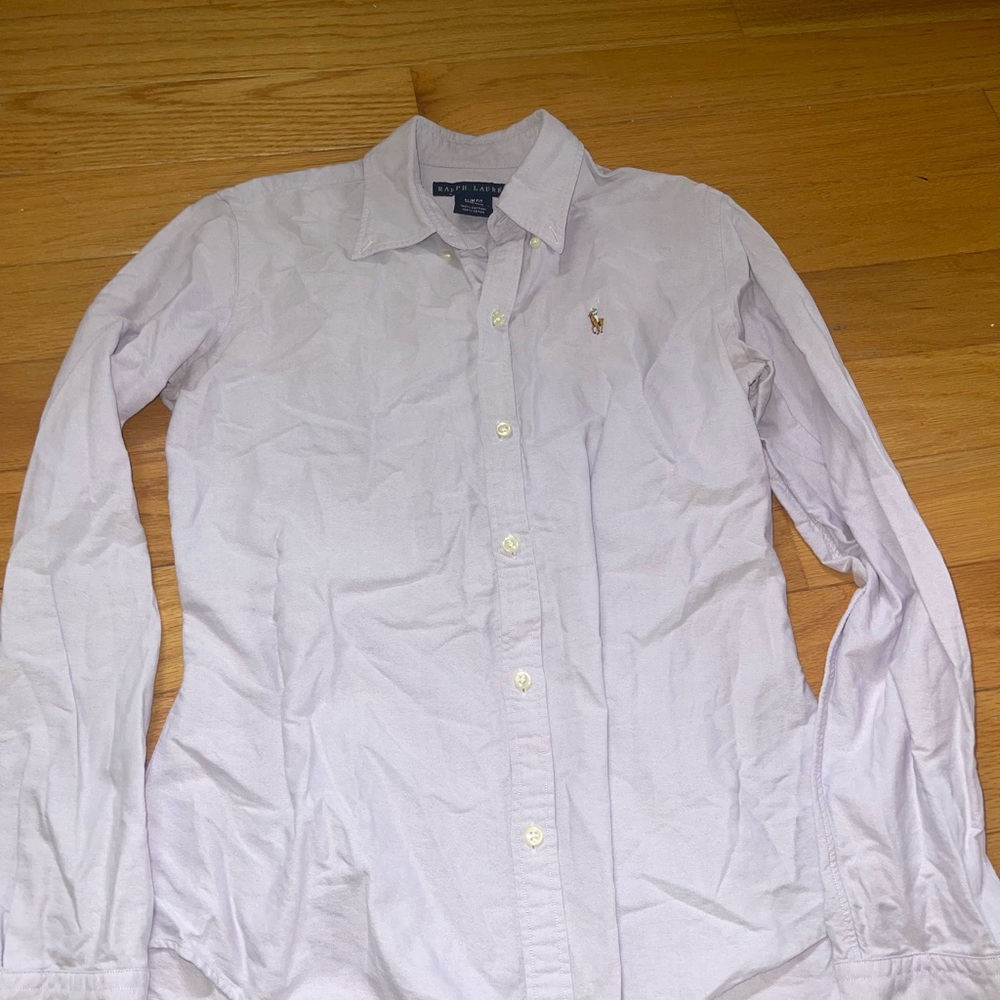 Ralph Lauren White Casual Button Down Shirt